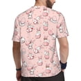 thumbnail image 2 of Wukai Easter Rabbit Print Men's Short-Sleeved Mesh T-Shirt,Quick-Dry Short Sleeve Workout T-Shirt-Small, 2 of 8