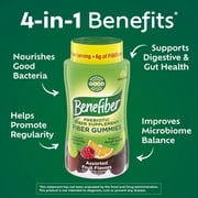 Benefiber Prebiotic Glp-1 Friendly Fiber Supplement Gummies for Digestive Health, Assorted Fruit Flavor - 81 Count