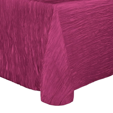 

Ultimate Textile (3 Pack) Crinkle Taffeta - Delano 50 x 144-Inch Oval Tablecloth - for Home Dining Tables Fuchsia Pink