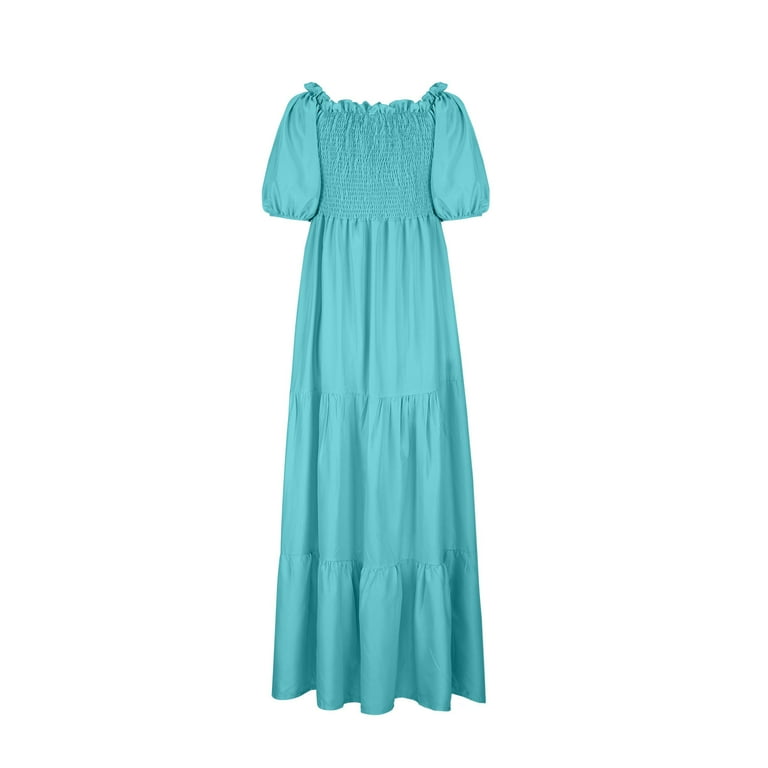 affordable party dresses for women Square neck wedding guest dress 8 US / Royal blue