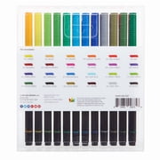 KINGART PRO Dual Tip Brush/ Fine Markers Set – 48 Vibrant Art Markers for Drawing and Adult Coloring