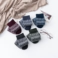 thumbnail image 6 of LEZMORE 5 Pairs Women's Wool Socks Gift Winter Warm Thickened Knit Comfortable Cozy Crew Socks, Womens Vintage Socks, 6-10, 6 of 7