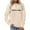 Beige, variant on Women's Winter Fashion Sweatshirt Festive Christmas Print Round Neck Top Christmas Hoodie Zip up Fit Apparel Knit Sweater Shorts Set Alien Hoodies Women Going Out Tops Women Ladies Hoodies with Zipper