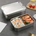 thumbnail image 5 of 850ml Stainless Steel Lunch Box, Leak Proof Lid Bento Boxes with Lock Clip,Metal Lunch Box Portable Food Containers, 5 of 6