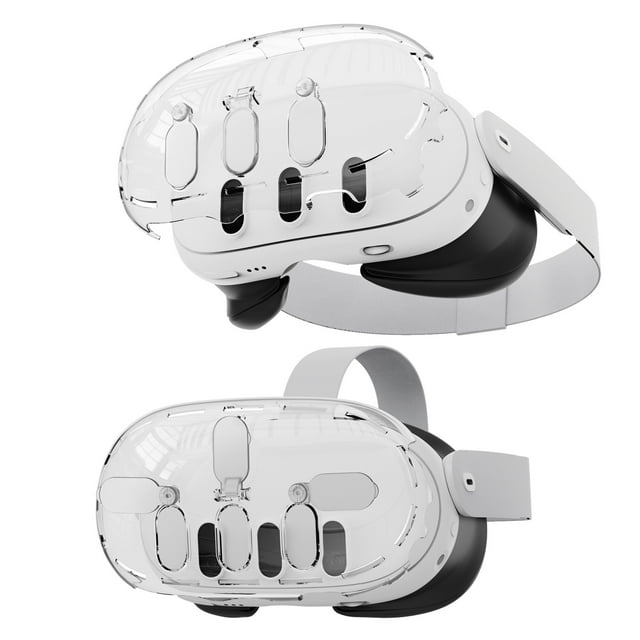 Étui de Protection en Cristal pour Meta Quest 3, Masque de Protection Transparent pour Casque VR et Lunettes