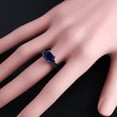 thumbnail image 4 of Blue Zirconia Band Womens 10kt Black Gold Filled Engagement Party Ring Size 6-10, 4 of 4
