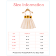 thumbnail image 2 of 2T Baby Girls Dress 3T Girls Sleeveless Dress Flower Solid Color Toddler Girls Off-the-shoulder Summer Suspender Dress Apricot, 2 of 6
