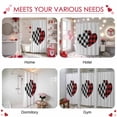 thumbnail image 6 of Valentine's Day Shower Curtain Love Heart Bathroom Curtains with Hooks, Waterproof Fabric Romantic Red Black Buffalo Plaid Bath Shower Curtains Set for Bathroom Bathtubs Valentines Decor 72x72 Inch, 6 of 9