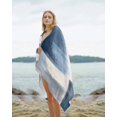 thumbnail image 2 of Navy Blue Grey Ombre Beach Towels Oversized Super Absorbent, Modern Oil Painting Abstract Lightweight Bath Towel Quick Dry Sets For Bathroom/Pool/Rv Camping/Beach Play/Gym Room/Picnic 30"x60", 2 of 8