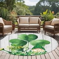 thumbnail image 4 of St. Patrick's Day Round Area Rug 7Ft Washable Circle Rugs for Dorm Laundry Room, Lucky Shamrock Watering Can Gnomes Daisy Wood Non-Slip Carpet Floor Mats Indoor Outdoor Carpet Runner Home Decor, 4 of 8