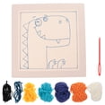 thumbnail image 1 of MasteelfCA 1 Set Handmade Embroidery Materials Funny Embroidery Tools Chic DIY Accessories Handmade Crafts for Kids Students without Punch Pin and Tripod (Dinosaur Pattern), 1 of 8