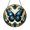 Acrylic 3.5 Inch, variant on Blue Butterfly Stained Glass Suncatcher – Round Window Hanging with Green Floral Scrolls