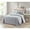 Silver, variant on Bibb Home 4 Piece Solid Quilt Set with Cushion - 6 Colors - White - Twin