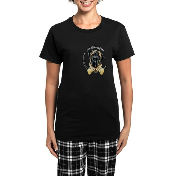 CafePress - Mastiff IAAM Pajamas - Women's Short Sleeve Print T-Shirt and Pants Dark Cotton Pajama Set