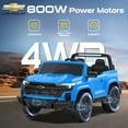 thumbnail image 4 of East doll 24 Volt Power Ride on Toys Car for Big Kids, Licensed Chevrolet 2 Seater Ride-on UTV Cars, 24V Ride ons, 800W Motor, Remote Control, 2-5MPH, Electric Car, Blue, 4 of 6