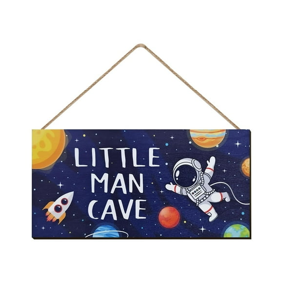 Panneau de Décoration d'Espace en Bois pour Chambre Décoration de Chambre de Garçon Thème Astronaute Décoration de Chambre d'Enfant Décoration Murale Panneau en Bois Décoration Guirlande Attaches pour 20 Bâtons de Bouleau pour Vue Arrière Animal Oscillant