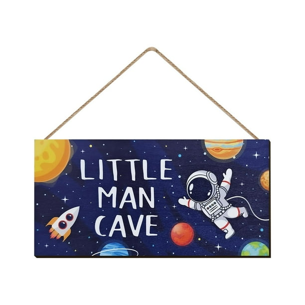 Letrero Decorativo De Madera Para La Habitación Decoración Para La Habitación De Un Niño Decoración Para La Habitación Infantil Con Temática De Astronautas Decoración De Pared Letrero De Madera Deco