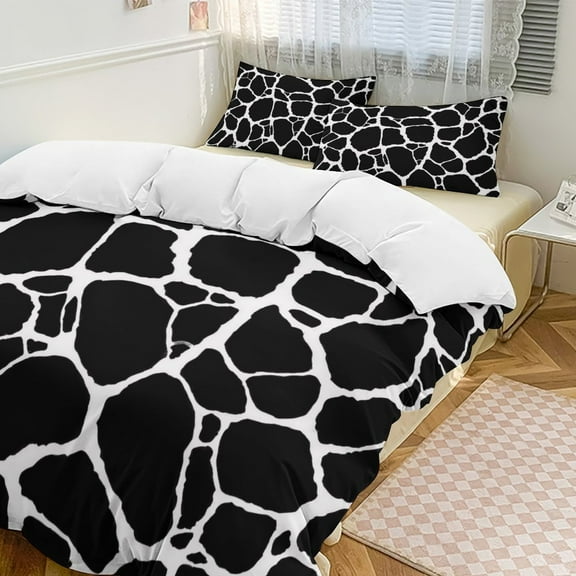 Giraffe Print Pattern Bedding Set Couple Bedclothes Pillowcase Customized Home Textiles Bed Set for Bedroom Decoration