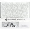 1 Hour Album Scrapbook Kit 12 Inch X 12 Inch-White Elegance