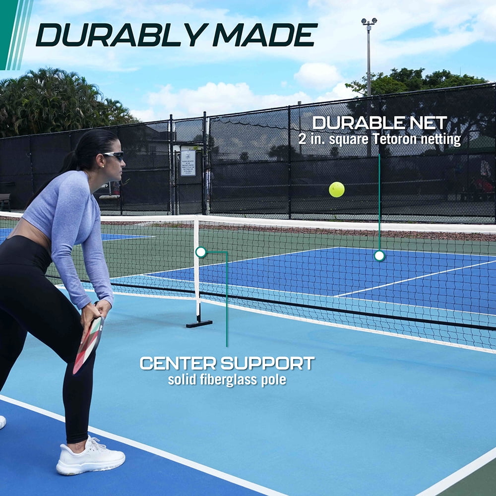 22 ft. Full Court Pickleball Net Meets USAPA Regulations with 2-in White Top Tape and Travel Bag Included Perfect for Indoor and Outdoor Games by Orca