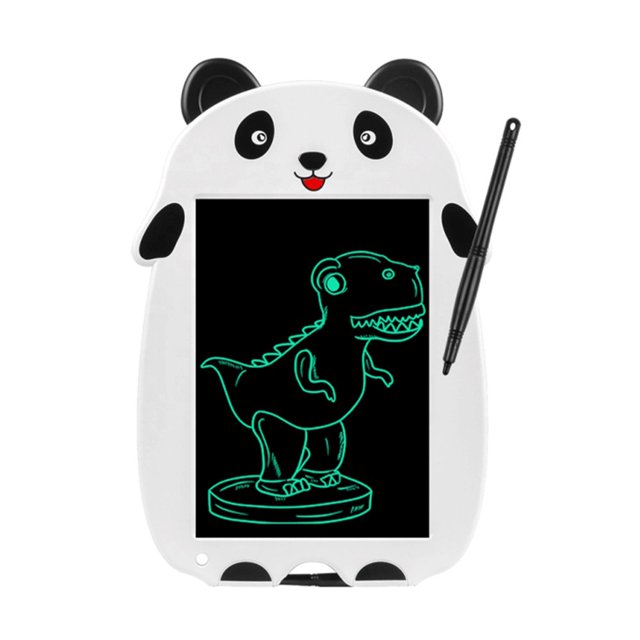 Tableau Graffiti Réutilisé avec Pile Intégrée Joli Dessin Animé Panda Multifonction Protège-Yeux ABS Écran LCD 9 Pouces Tableau de Gribouillage Accessoires d'Éducation pour Enfants
