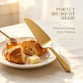thumbnail image 4 of Stainless Steel Cake Server, Cake Pie Server, 2 In 1 Cake Cutter Server, Cake Cutter for Wedding, Thickened Dessert Slicing Tool, Non Stick Dessert Serving Knife, Pizza Pastry Cake Slicer,Gold, 4 of 6