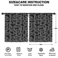 thumbnail image 2 of Spooky Halloween Kitchen Curtains 2 Pack with Retro Witch and Bat Artwork,52x63in long Curtains Set, 2 of 5