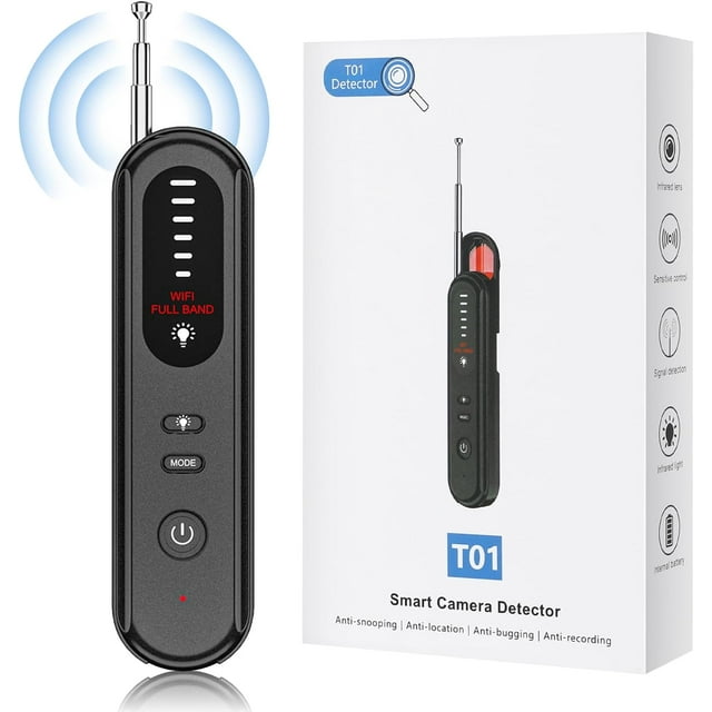 Hidden Camera Detector - 2025 Camera Detector, Hidden Device GPS Detector, Bug Detector, Rf Wireless Signal Scanner, Camera Detector for Hotels, Home, Office, 5 Levels Sensitivity (Black)