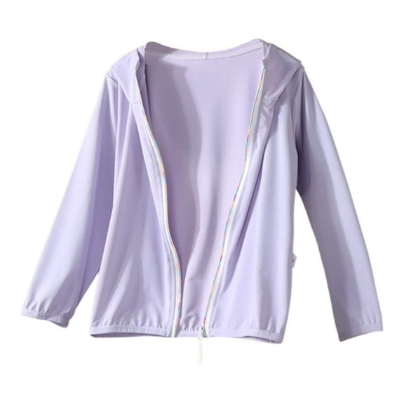 Girls Sun Protection Shirt â Lightweight, Breathable, UPF-Blocking Top for Outdoor Activities, Soft Ice Silk Fabric, Comfortable Stretchy Fit, Short Sleeve Quick-Dry Athletic Tee for Kids &