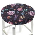 thumbnail image 3 of KLL Roses Flowers Round Bar Chair Cushion Cover ,Bar Stool Protector with Elastic, Soft Washable, 3 of 6