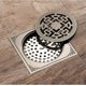 thumbnail image 2 of Square Shower Drain, Brass Shower Drainage 10x10 Shower Drain Bathroom Anti-Odor Shower Drain Antique, 2 of 5