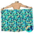 thumbnail image 5 of LA LEELA Men's Standard Beachwear Sarong Pareo Wrap One Size Tropical, Blue Summer Vacation Party, 5 of 5