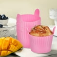 thumbnail image 3 of OULII Moules à Muffins en Silicone 4 Pcs Roses Faciles à Utiliser Flexibles pour Friteuse à Air Chaud, 3 of 8