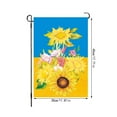 Spring Garden Flag Sunflower Flower Butterfly Pattern Spring Summer Yard Decor Flag Double Side