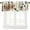 Coffee-1, variant on Red Wine Valance Curtains for Kitchen, Retro Vintage Grapes Fruit Rustic Country Brown Glass Bottle Art Small Rod Pocket Panel Window Treatments for Bedroom Bathroom 54x18in