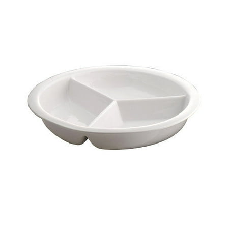 SMART Buffet Ware Large Round 1 / 3 Divided Porcelain Food Pan