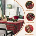 thumbnail image 2 of Christmas Rectangle Tablecloth 60x84 inch - Waterproof Holiday Decoration Tablecloth - Reusable Wipable Fabric Table Linen for Kitchen, Holiday Dinner Table Covering for Thanksgiving, 2 of 8