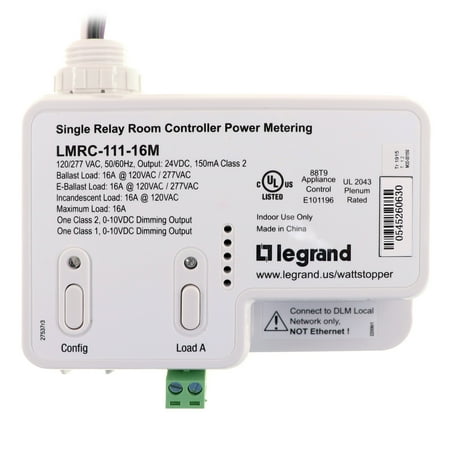 Wattstopper LMRC-111-16M Single Relay Room Controller for DLM 16A 120/277VAC