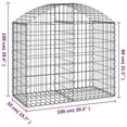 thumbnail image 2 of vidaXL Arched Gabion Basket 39.4"x19.7"x31.5"/39.4" Galvanized Iron, 2 of 4