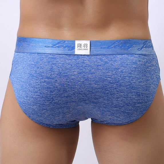 Aayomet Men's Bikini Brief Briefs Boxer Knickers Shorts Underpants Underwear Men's Soft Men's underwear,Blue Large