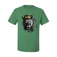 thumbnail image 2 of Wild Bobby, King Lion with Gold Crown Art, Animal Lover, Men Graphic Tee, Kelly, X-Large, 2 of 4