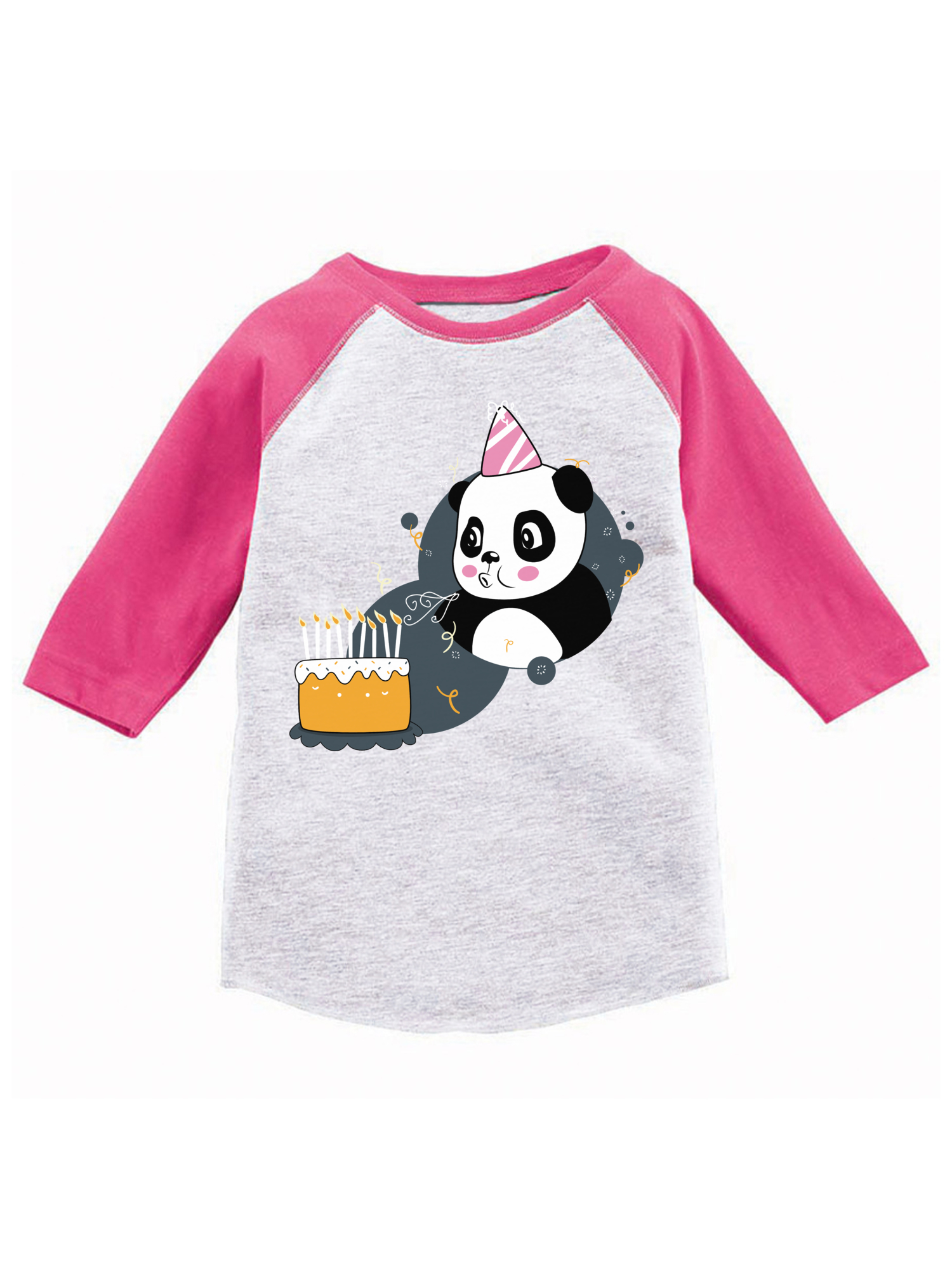 Awkward Styles Panda Birthday Toddler Raglan Themed Party Cute Kids Birthday Shirts Animal Lover Funny Panda Baseball Tshirts for Boys Funny Panda Baseball Tshirts for Girls Birthday Gifts - image 1 of 4