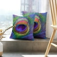 thumbnail image 6 of LALILO Throw Pillow Covers Peacock Feather Multicolored Exotic Cushion Cover 18" x 18", 4239 Pack, 6 of 6