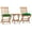 Silver, variant on vidaXL 3 Piece Folding Patio Dining Set with Cushion Solid Teak Wood