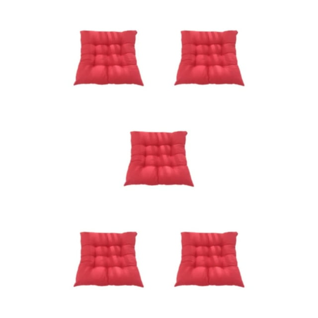 ZheElen Coussin en Polyester Coton avec Sangle Confortable et Respirant Tissu Polyester Antidérapant Confortable Rouge Vif 5Ensemble