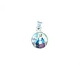 thumbnail image 2 of Our Lady of Grace Mini Round Pendant w/ Pressed Flowers 18-inch, 2 of 8