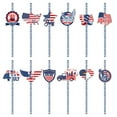 thumbnail image 4 of 4th of July Prep DYTTDG 24PCS Independence Day Themed Letter Water Cup Decorations Disposable Paper Straws Party Decoration Party Supplies, 4 of 9
