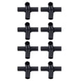 thumbnail image 1 of 8PCS Versatile 4-Way Black PVC Pipe Fittings: Perfect for DIY Plant Support and, 1 of 8