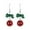 Red, variant on (2 Pack) Christmas Ornaments Festive Earrings with Bow and Red Beads for Holiday Celebrations and Giving in This Unique Series