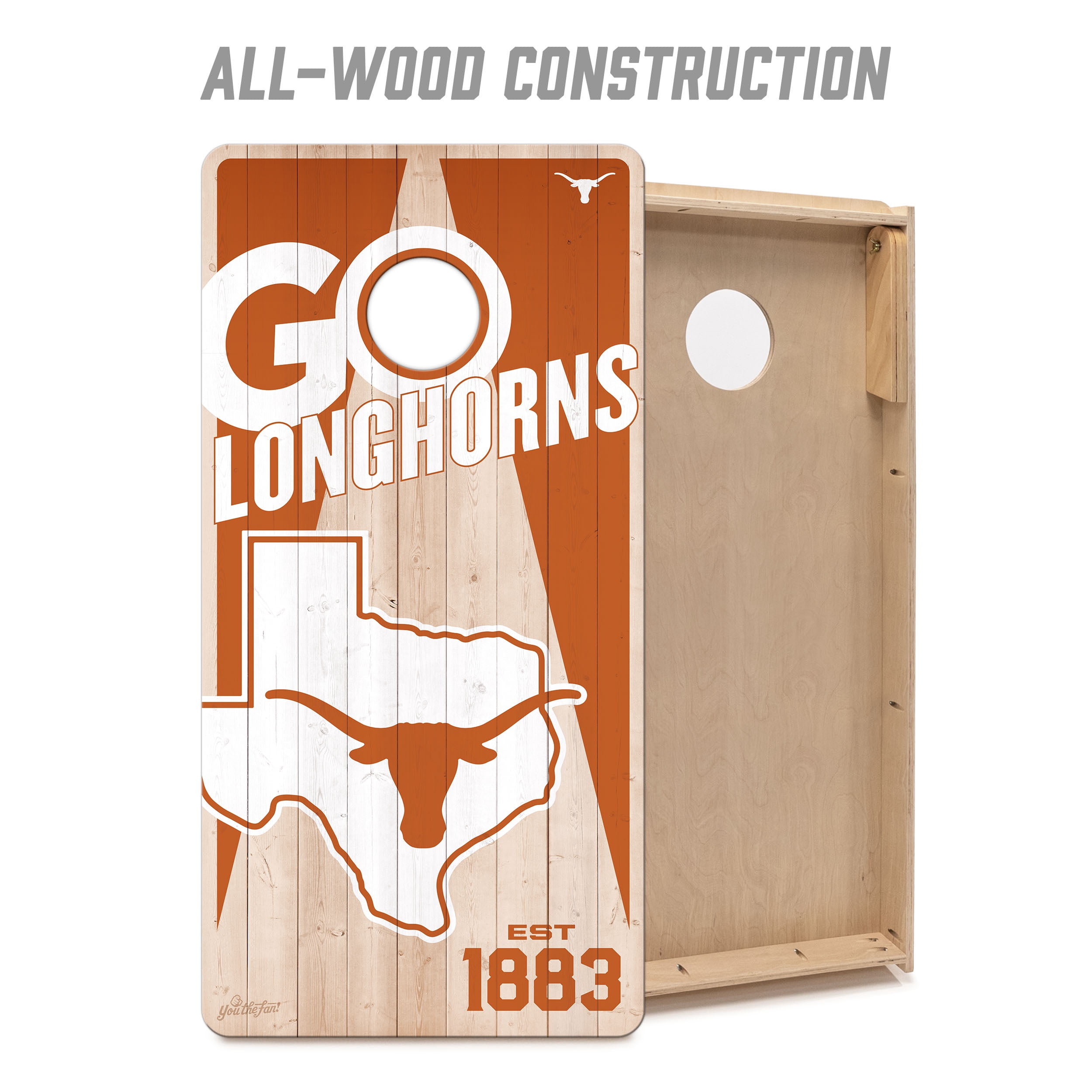 YouTheFan NCAA Texas Longhorns 2' x 4' Cornhole Game No Bags